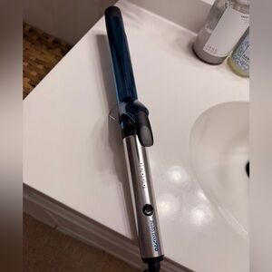 BaByliss Blue and Silver Curling Iron 1 1/4”